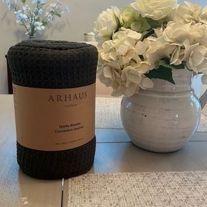 Arhaus waffle blanket.